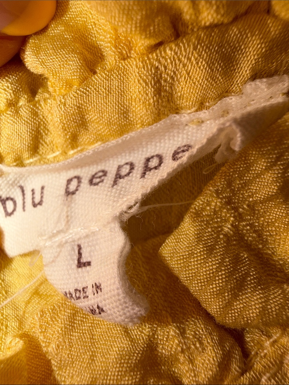 Blu Pepper Yellow Floral Embroidered Ruffle Tank Top - Picture 2 of 7